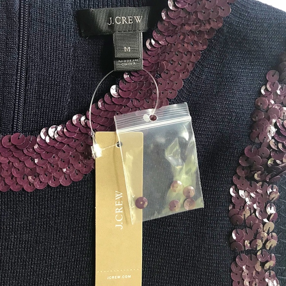 NWT J. Crew Sequin Crewneck Shell Top - Picture 3 of 8